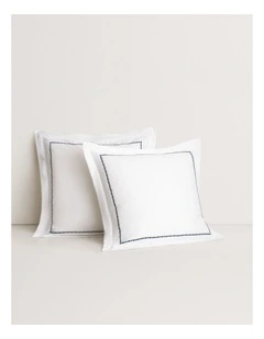 Jenkins European Pillowcase in Deep Blue