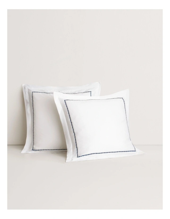 Jenkins European Pillowcase in Deep Blue image 1