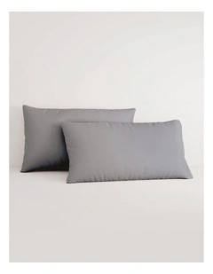 TENCEL? Lyocell Fibre & Cotton Pillowcase Pair in Stone
