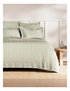 Abbotson Linen Bed Cover in Moss Marle