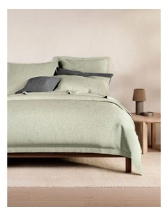 Abbotson Linen Quilt Cover in Moss Marle