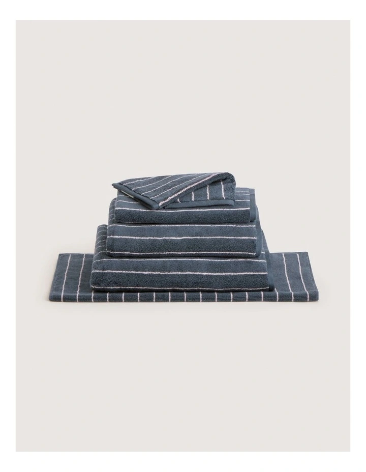 Aven Stripe Towel Collection in Eclipse image 1