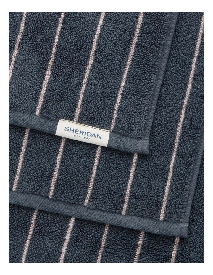 Aven Stripe Towel Collection in Eclipse image 2