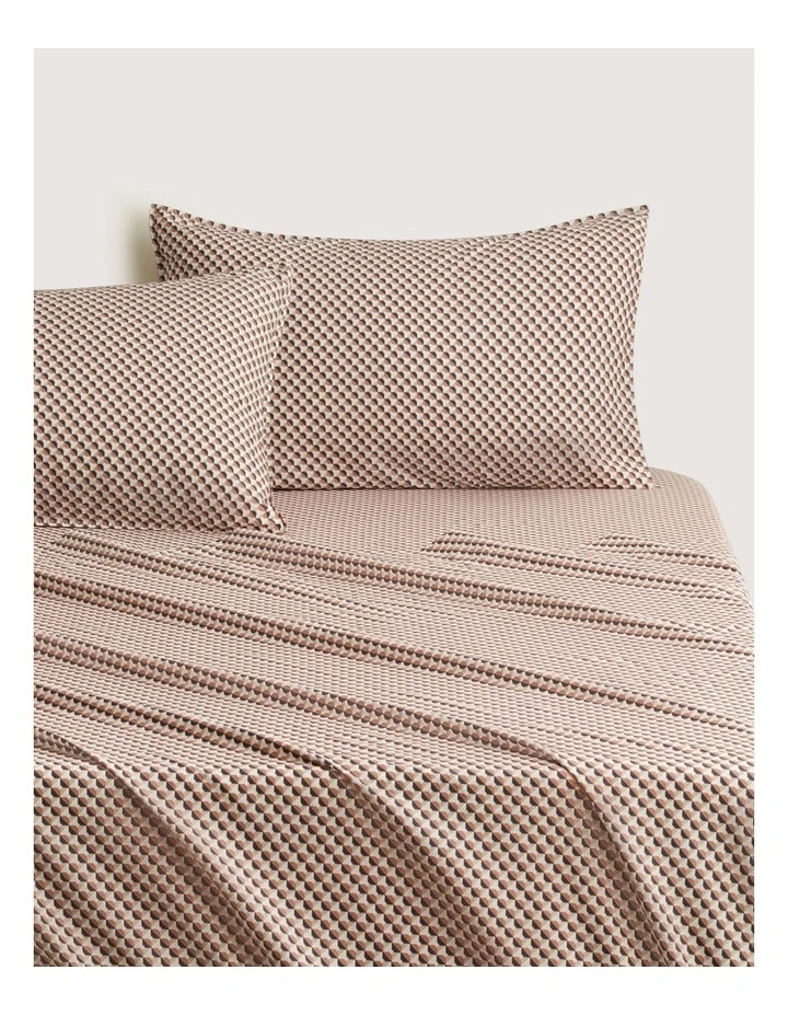 Bayley Micro Geo Sheet Set in Sesame image 1