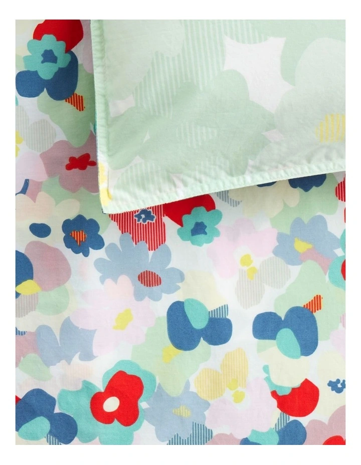 Bayley Washed Cotton Bloom Quilt Cover Set in Poppy image 2
