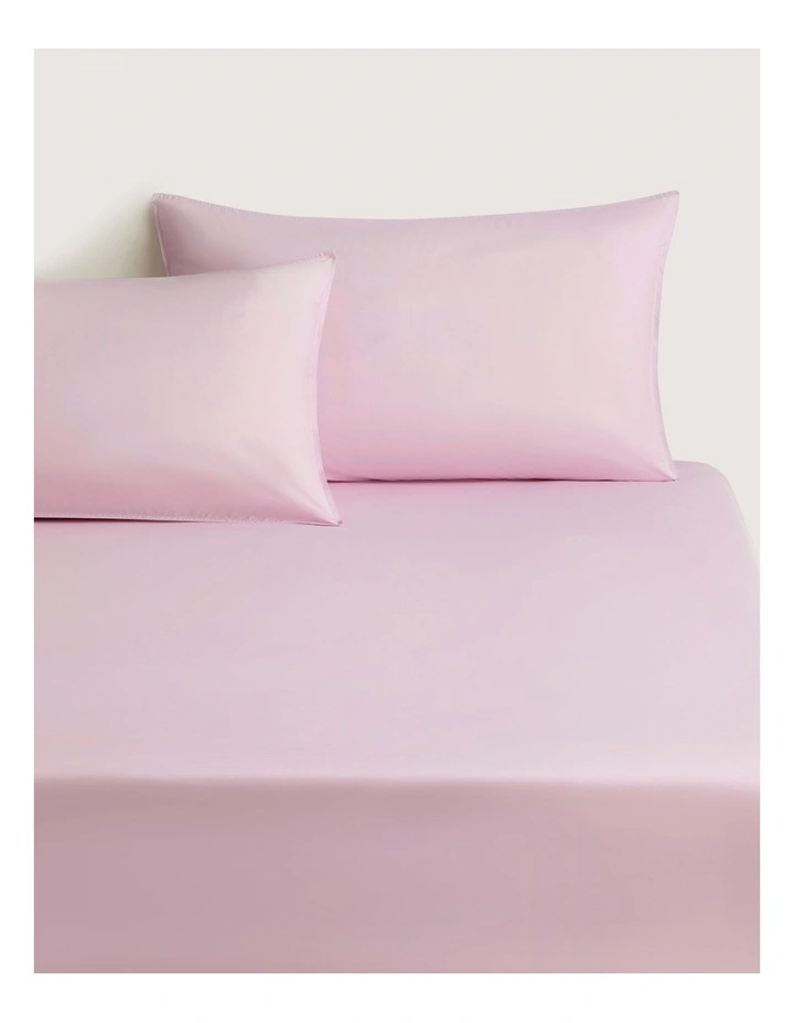 Bayley Washed Cotton Fitted Sheet in Violet Ice image 1