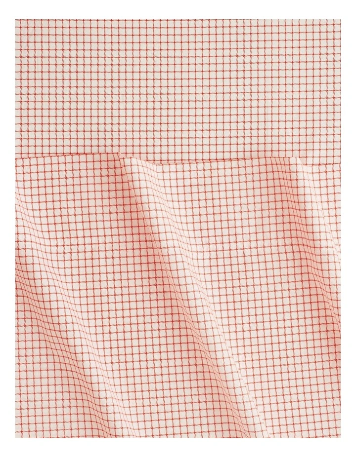 Bayley Windowpane Sheet Set in Poppy image 2