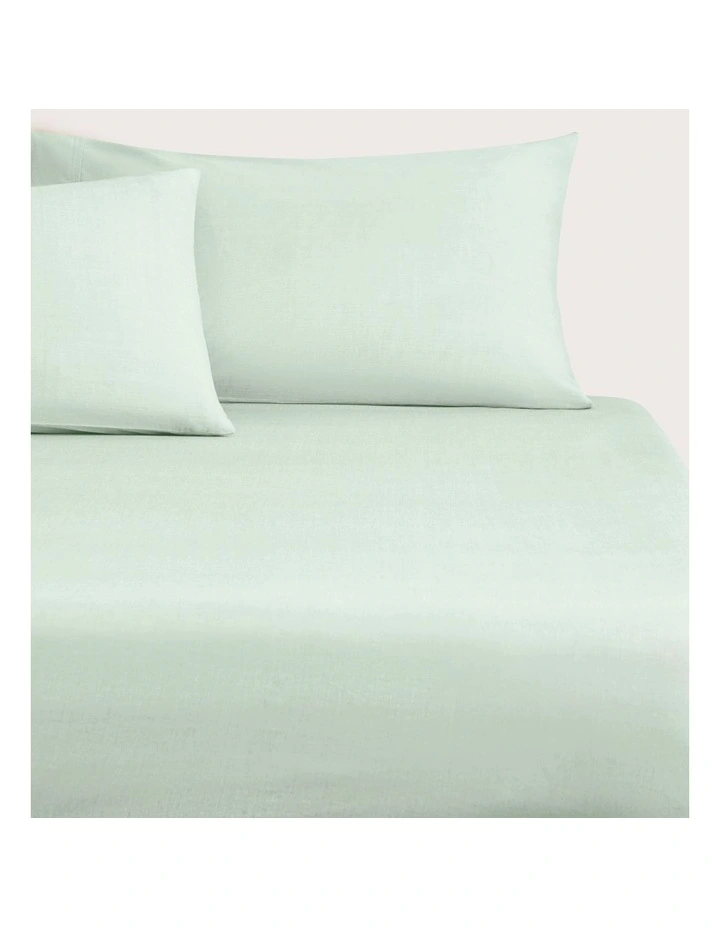 Reilly Fitted Sheet in Light Peppermint image 1