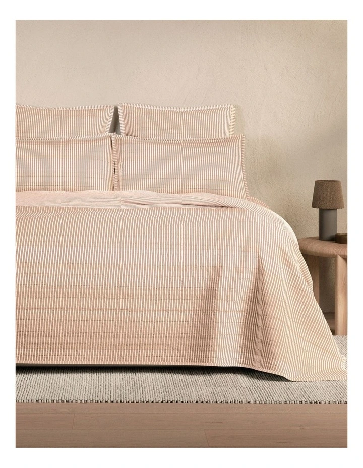 Reilly Stripe Duo Bed Cover in Spice image 1