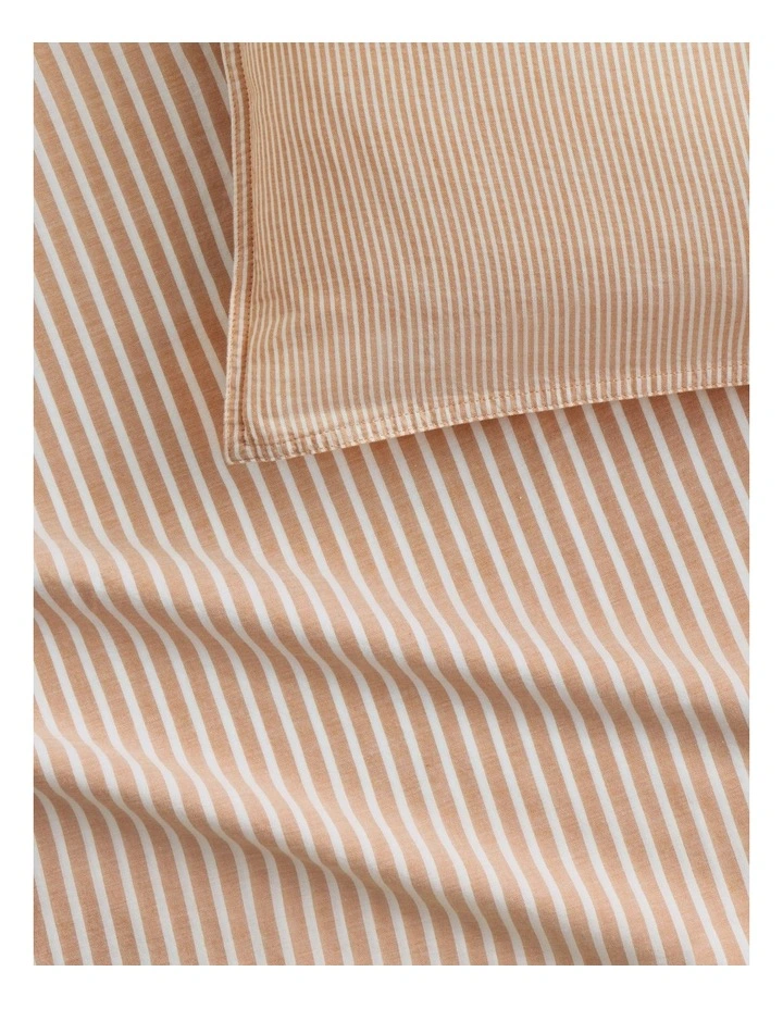 Reilly Stripe Duo Quilt Cover Set in Spice image 2