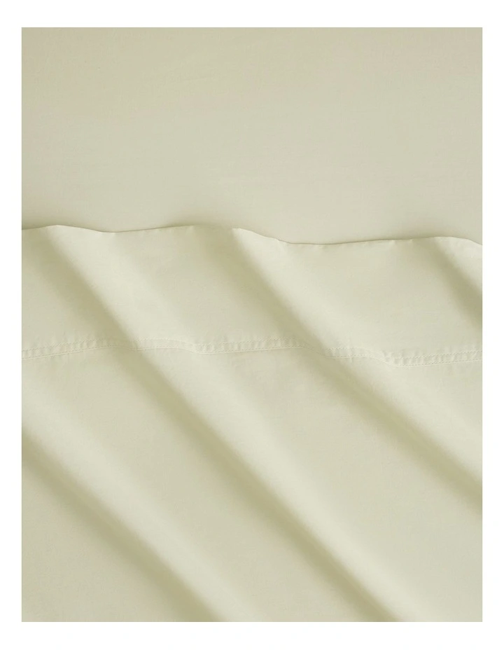 Bayley Washed Cotton Sheet Set 50cm in Soft Green image 2