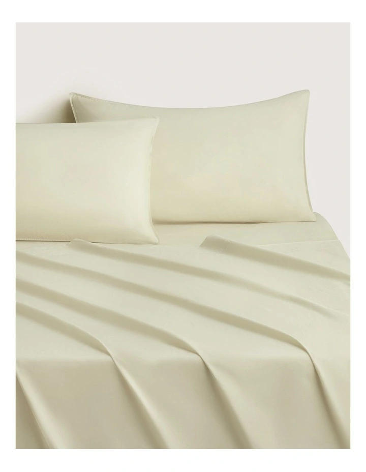 Bayley Washed Cotton Sheet Set in Soft Green image 1