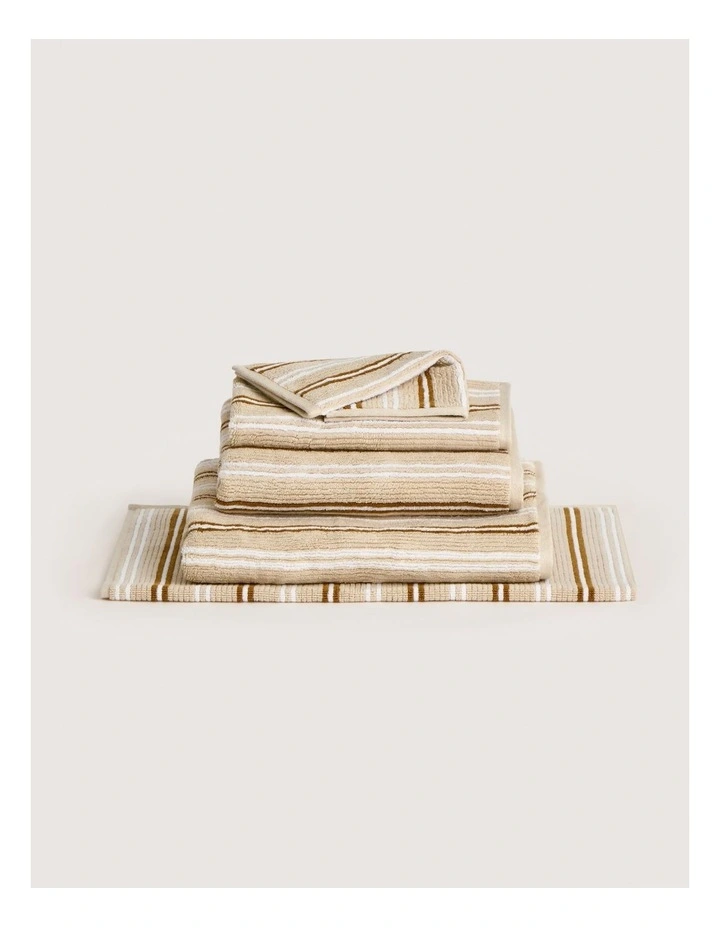 Living Textures Stripe Towel Collection in Limestone image 1