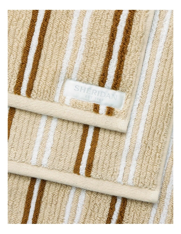 Living Textures Stripe Towel Collection in Limestone image 2