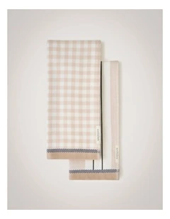 Este Tea Towel Set Two Pack in Sesame