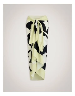 Polka Beach Sarong in Ebony