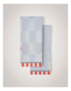 Starlit Tea Towel Set - Two Pack in Breeze