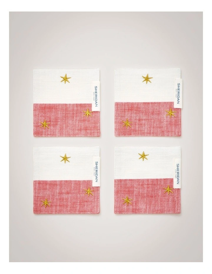 Twinkle Coaster Set - Four Pack in Scarlet image 1