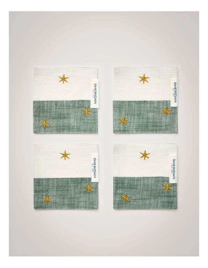 Twinkle Coaster Set - Four Pack in Sea Green image 1