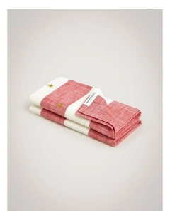 Twinkle Napkin Set - Two Pack in Scarlet