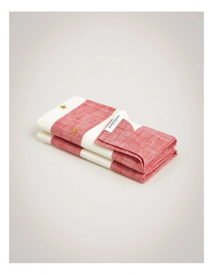 Twinkle Napkin Set - Two Pack in Scarlet image 1