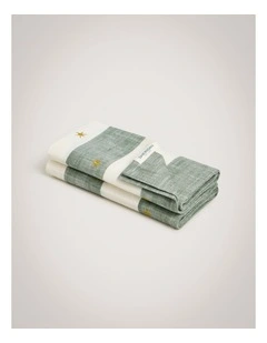 Twinkle Napkin Set - Two Pack in Sea Green