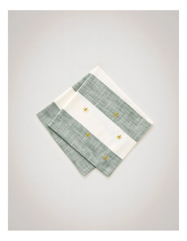 Twinkle Napkin Set - Two Pack in Sea Green image 2
