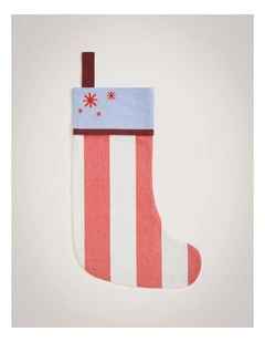Twinkle Santa Stocking in Scarlet