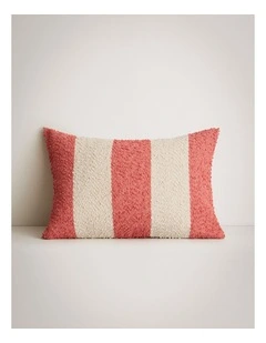 Etta Stripe Breakfast Cushion in Raspberry