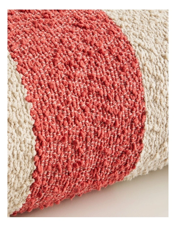 Etta Stripe Breakfast Cushion in Raspberry image 2