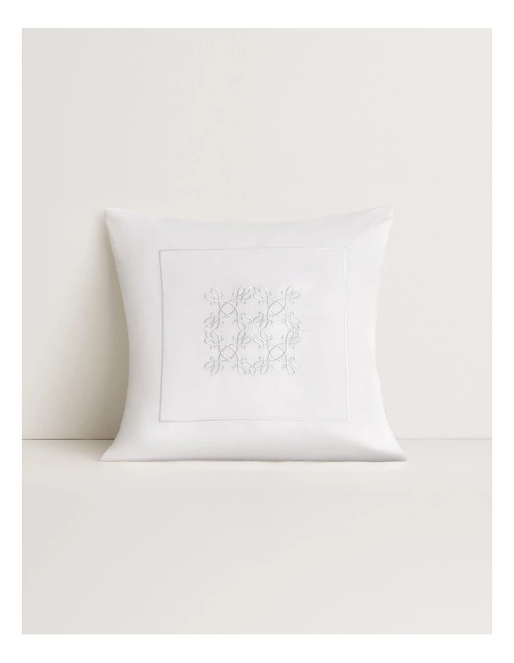 Trellis Square Cushion in Snow image 1