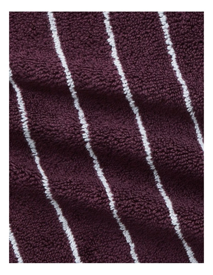 Aven Stripe Hair Towel in Clove image 2