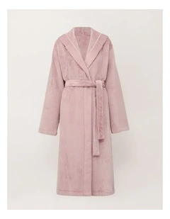 Elemental Hooded Plush Robe in Purple Dusk