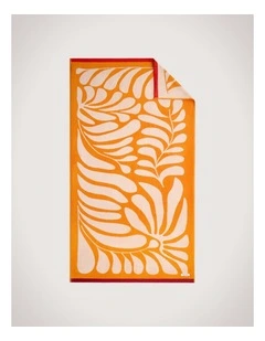 Radia Beach Towel in Mandarin