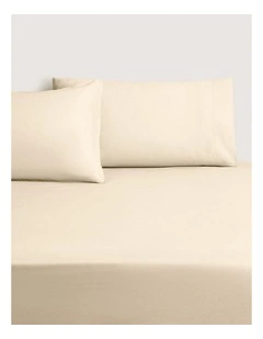 Hayes Washed Linen Cotton Fitted Sheet in Oatmeal