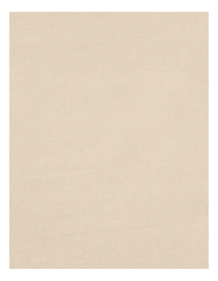 Hayes Washed Linen Cotton Fitted Sheet in Oatmeal image 2