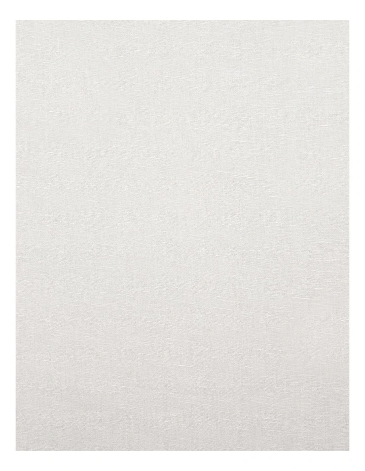 Hayes Washed Linen Cotton Fitted Sheet in White image 2