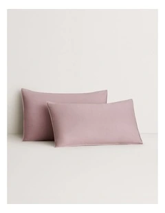 Hayes Washed Linen Cotton Pillowcase Pair in Jacaranda