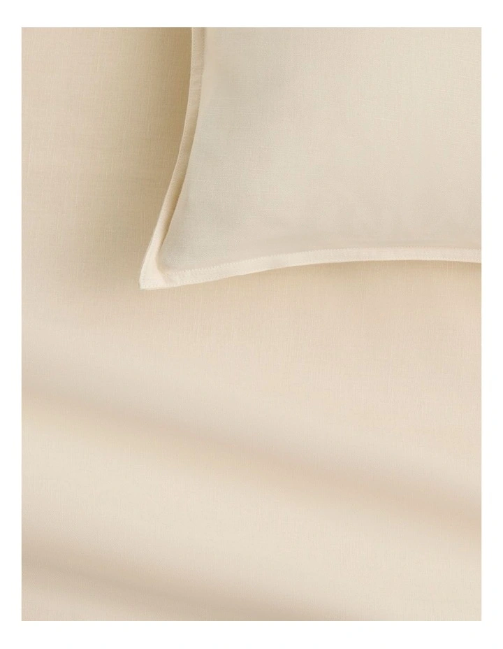 Hayes Washed Linen Cotton Quilt Cover Set in Oatmeal image 2