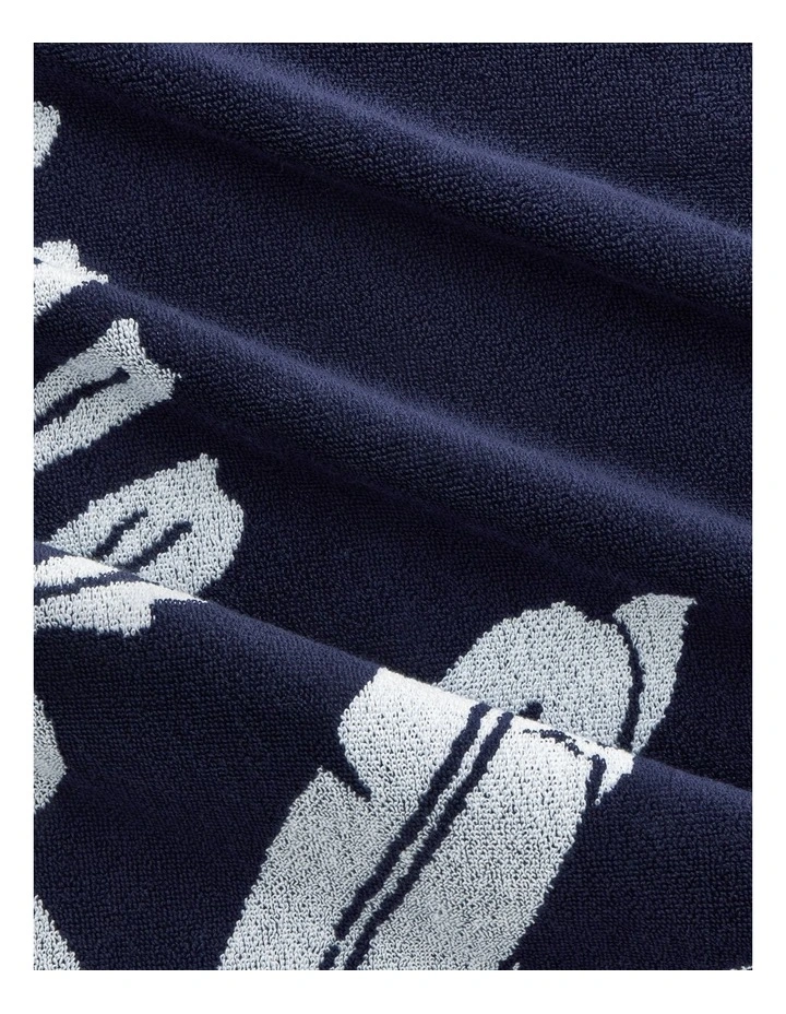 Tropique Beach Towel in Navy image 3