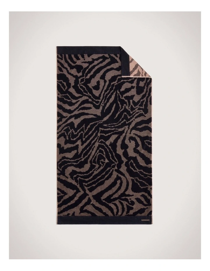 Zymera Beach Towel in Ebony image 1
