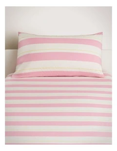 Cubby Stripe Fitted Sheet Set in Blossom