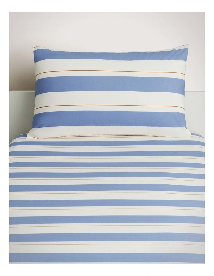 Cubby Stripe Fitted Sheet Set in Cornflower image 1