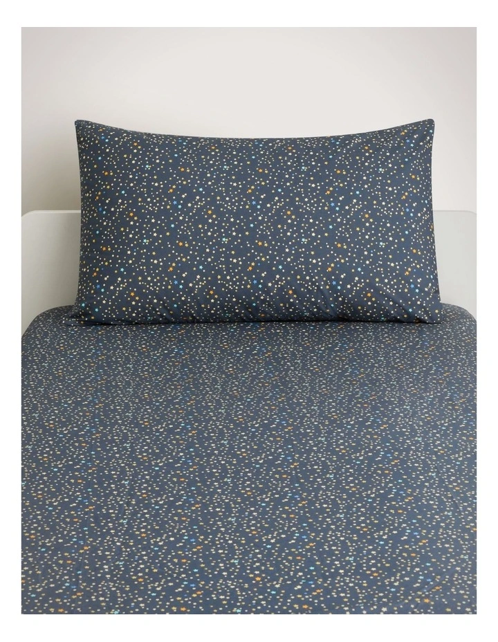 Shimmer Fitted Sheet in Eclipse image 1