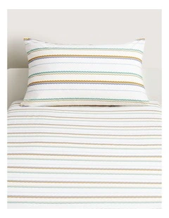 Skwiggle Fitted Sheet Set in White