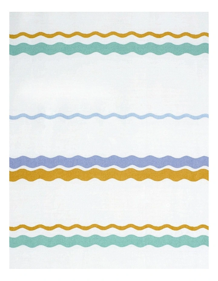 Skwiggle Fitted Sheet Set in White image 2
