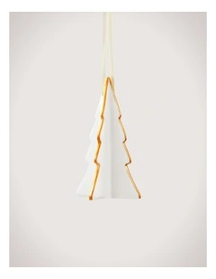 Gold Tip 11cm Christmas Tree in White