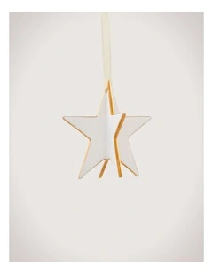Gold Tip 8cm Star in White