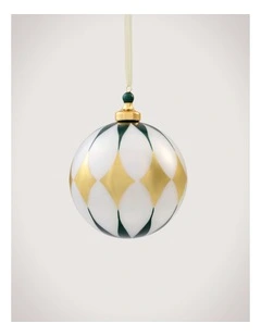 Harlequin Ball in White/Ivy