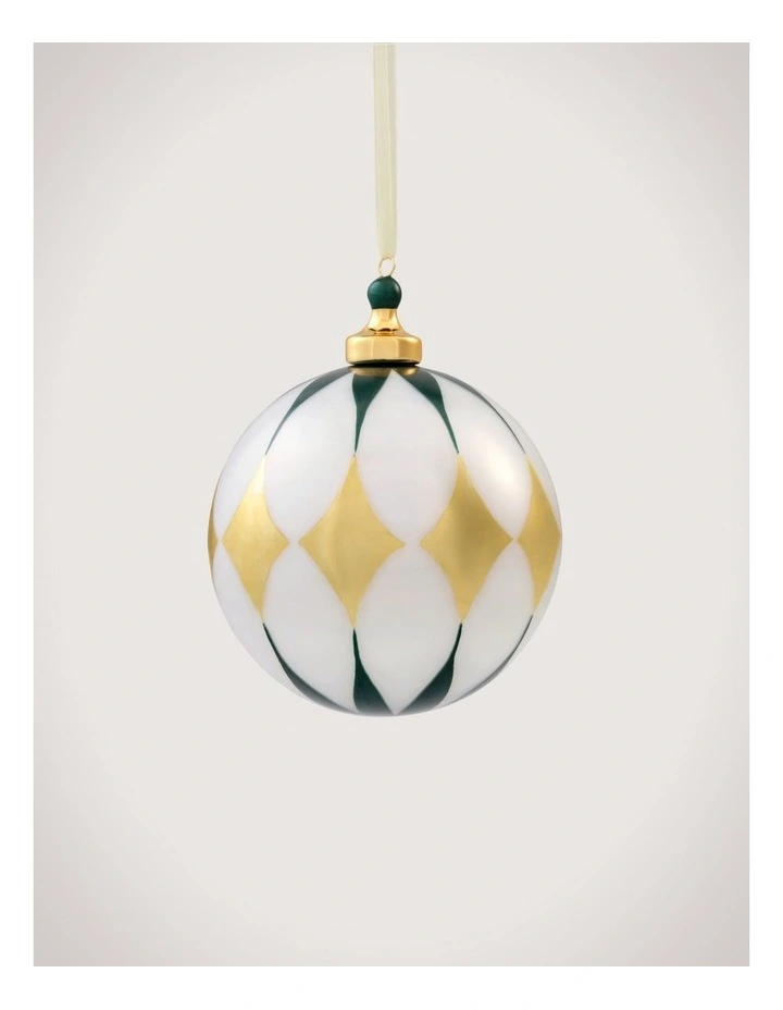 Harlequin Ball in White/Ivy image 1